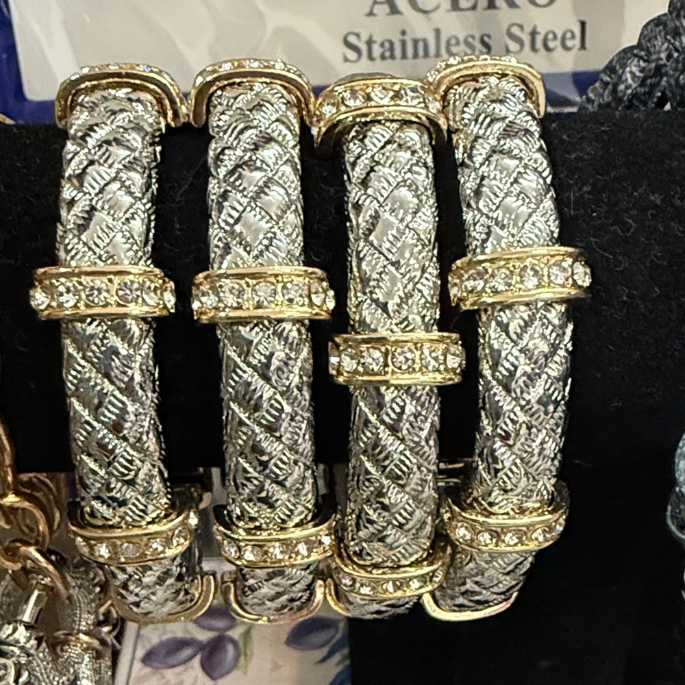 Elegant Silver and Gold Women's Bracelet Set